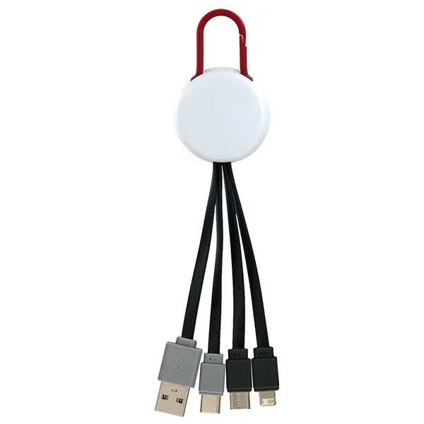 WHITE COLORFUL CLIP DUAL INPUT 3 IN 1 CHARGING CABLE... from ASI 30208 A P Specialties / AP Specialties
