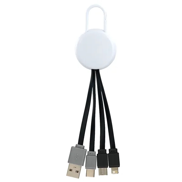 WHITE COLORFUL CLIP DUAL INPUT 3 IN 1 CHARGING CABLE... from ASI 30208 A P Specialties / AP Specialties