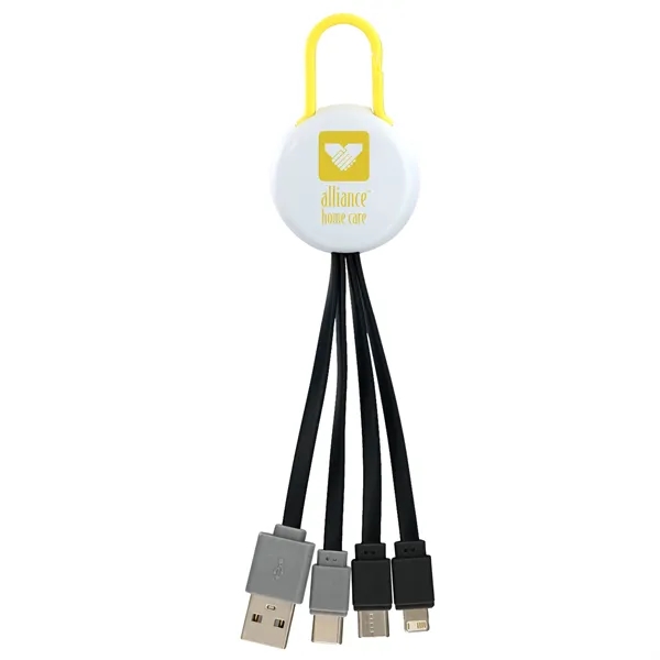WHITE COLORFUL CLIP DUAL INPUT 3 IN 1 CHARGING CABLE... from ASI 30208 A P Specialties / AP Specialties