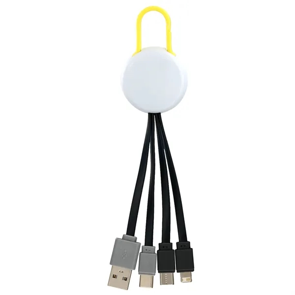 WHITE COLORFUL CLIP DUAL INPUT 3 IN 1 CHARGING CABLE... from ASI 30208 A P Specialties / AP Specialties