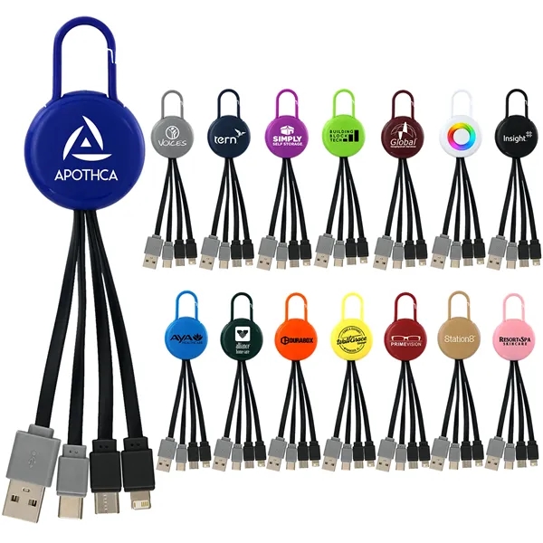 COLORFUL CLIP DUAL INPUT 3 IN 1 CHARGING CABLE... from ASI 30208 A P Specialties / AP Specialties