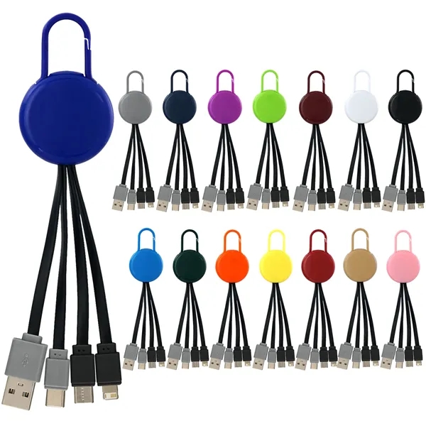 COLORFUL CLIP DUAL INPUT 3 IN 1 CHARGING CABLE... from ASI 30208 A P Specialties / AP Specialties