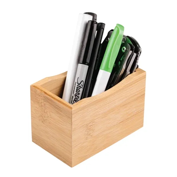 Bamboo desk organizer cup... from ASI 57655 STOPNGO Line