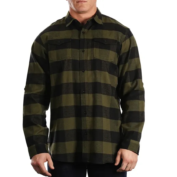 Men's plaid flannel shirt with two chest pockets, button pocket flaps,... from ASI 61125 Hit Promotional Products
