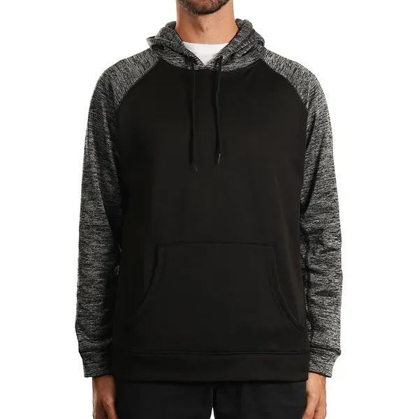 Men's fleece pullover hoodie with raglan sleeves, a front pouch pocket,... from ASI 61125 Hit Promotional Products / Hit®
