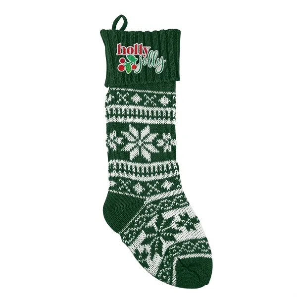 Holiday stocking with a festive snowflake design.... from ASI 61125 Hit Promotional Products / Hit®