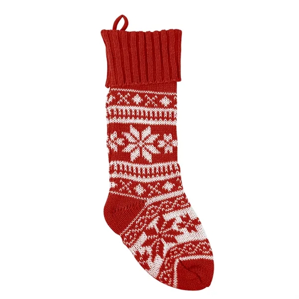 Holiday stocking with a festive snowflake design.... from ASI 61125 Hit Promotional Products / Hit®