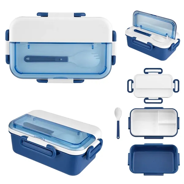 Bento box with spork and lid with side clips.... from ASI 61125 Hit Promotional Products / Hit®