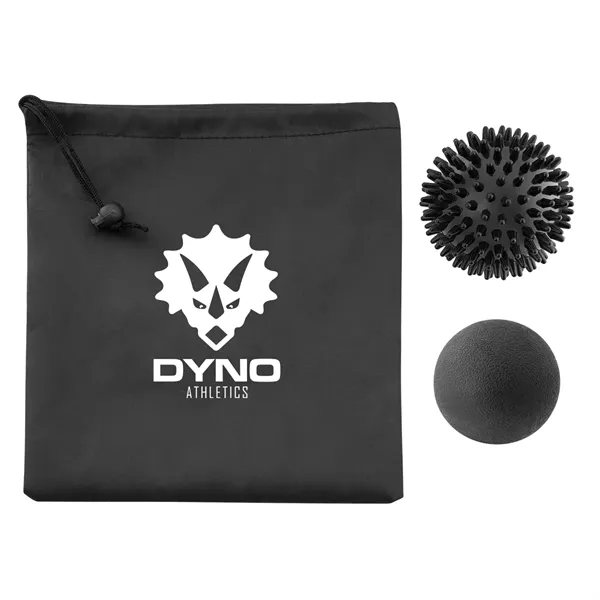 Massage ball set (2) in a polyester drawstring bag.... from ASI 61125 Hit Promotional Products / Hit®