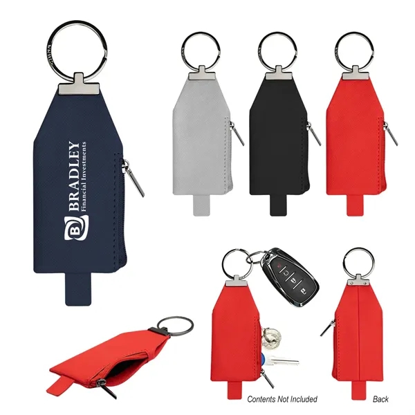 Leatherette pouch key tag with zippered closure.... from ASI 61125 Hit Promotional Products / Hit®