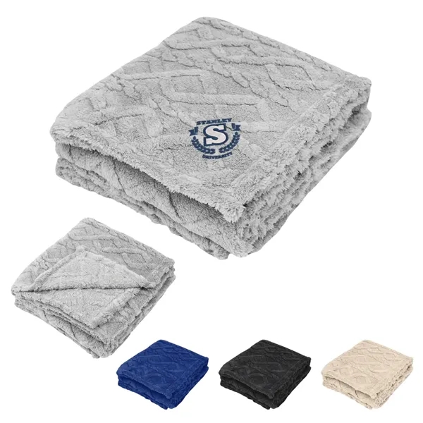 48" x 63" Sherpa blanket made with recycled polyester.... from ASI 61125 Hit Promotional Products / Hit®