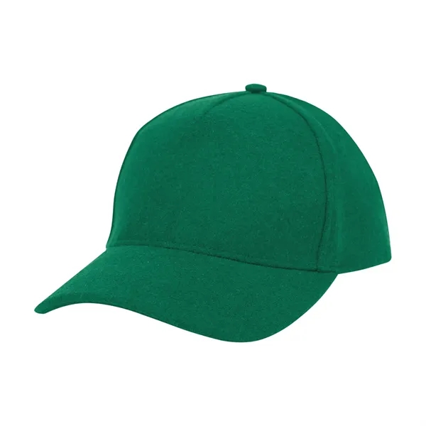 Five panel wool cap with adjustable self-material strap with sliding buckle.... from ASI 61125 Hit Promotional Products / Hit®