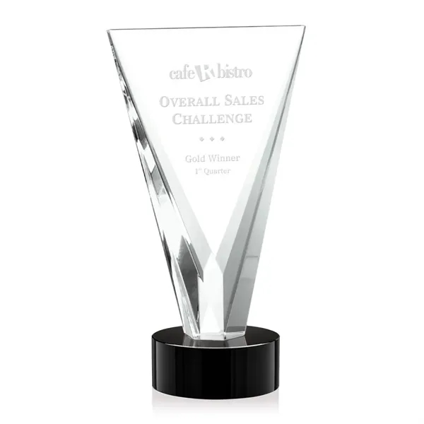 The beautifully tapered Mustico Optical Crystal award emerges from a solid... from ASI 84592 St Regis Group / St Regis