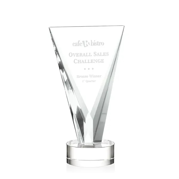 The beautifully tapered Mustico Optical Crystal award emerges from a solid... from ASI 84592 St Regis Group / St Regis