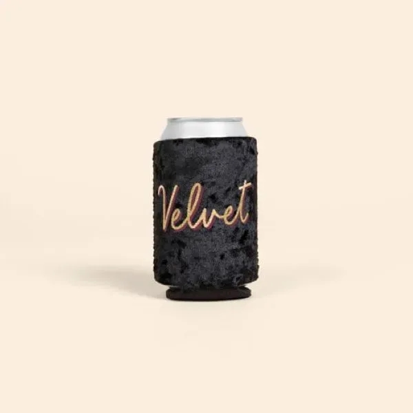 Velvet-neoprene can cooler with colored stitching and front pocket.... from ASI 74710 Numo / NUMO Kolder