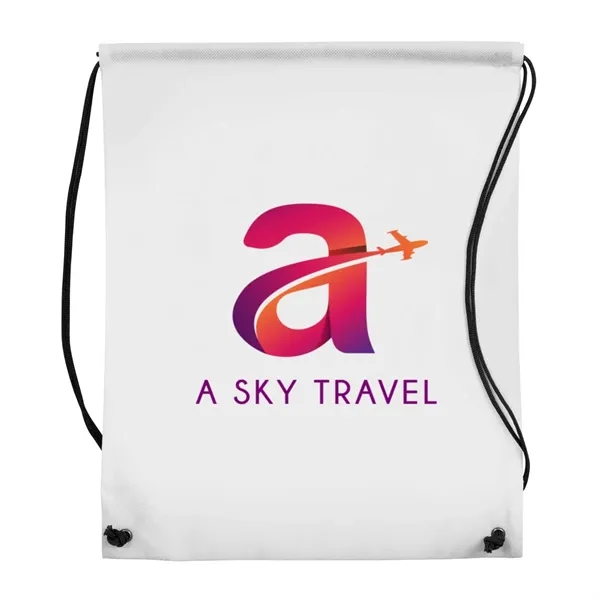 17.5" x 14.5" x 0.125" 80GSM non-woven polypropylene drawstring cinch backpack.... from ASI 63549 Jornik Manufacturing Corp / Jornik