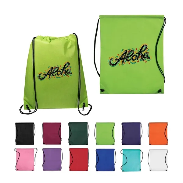 17.5" x 14.5" x 0.125" 80GSM non-woven polypropylene drawstring cinch backpack.... from ASI 63549 Jornik Manufacturing Corp / Jornik
