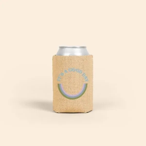 Burlap/High-Quality Neoprene ( Wetsuit Material ), collapsible can insulator with customizable... from ASI 74710 Numo / NUMO Kolder