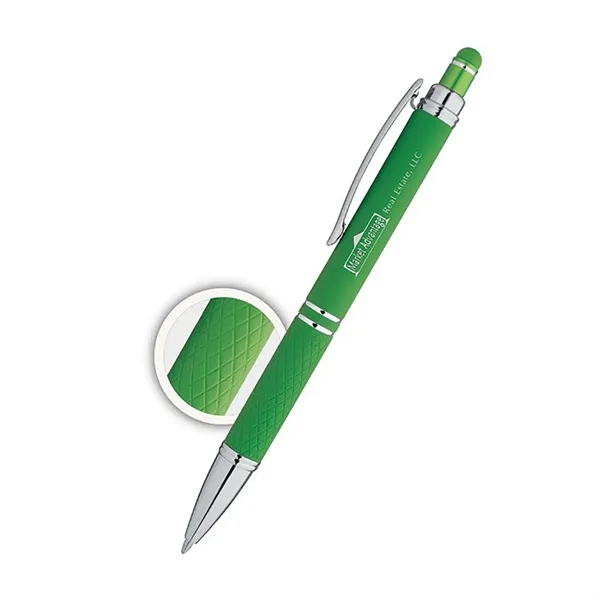 Soft touch stylus pen featuring durable aluminum construction, click-to-write action, and... from ASI 90859 Tempo Industries Inc / Tempoline