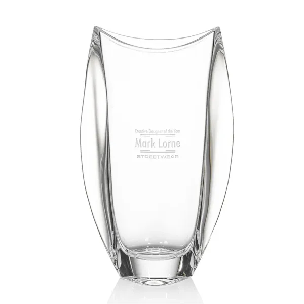 Striking Lead Free Crystalline Vase features a scalloped top that bows... from ASI 84592 St Regis Group