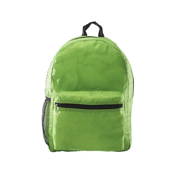 Polyester backpack with side mesh pocket plus 1 color silkscreen imprint... from ASI 37218 Athena Promo (tm)