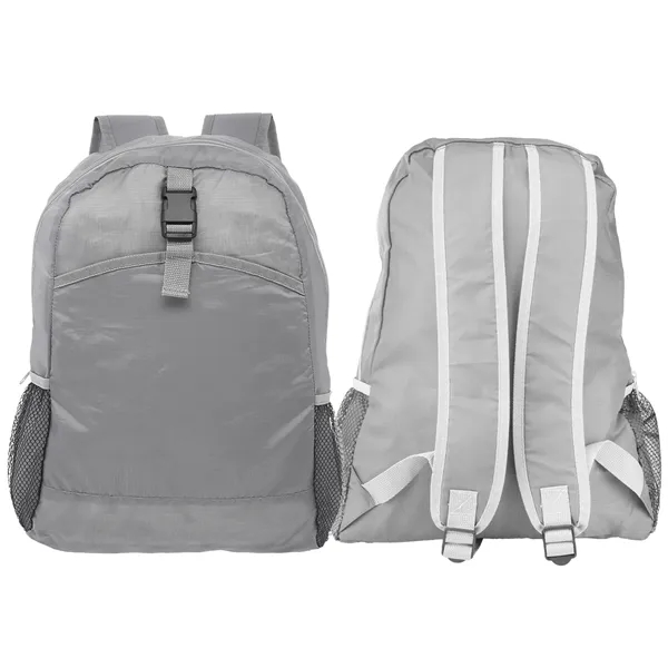 Foldable lightweight backpack with two side mesh pockets plus 1 color... from ASI 37218 Athena Promo (tm)