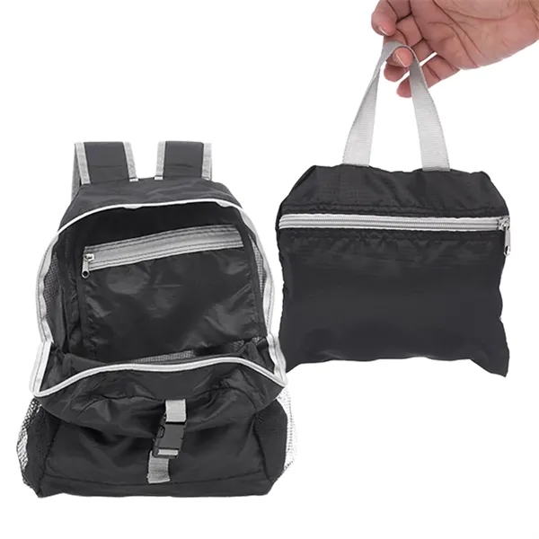 Foldable lightweight backpack with two side mesh pockets plus 1 color... from ASI 37218 Athena Promo (tm)