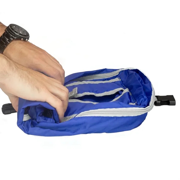 Foldable lightweight backpack with two side mesh pockets plus 1 color... from ASI 37218 Athena Promo (tm)