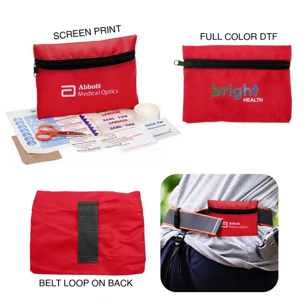 First aid kit with red case made from 70 denier nylon.... from ASI 52710 Lincoln Line