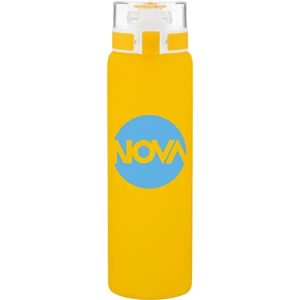 20.9 oz single wall borosilicate glass bottle with threaded one-touch push-button... from ASI 51197 ETS Express, LLC