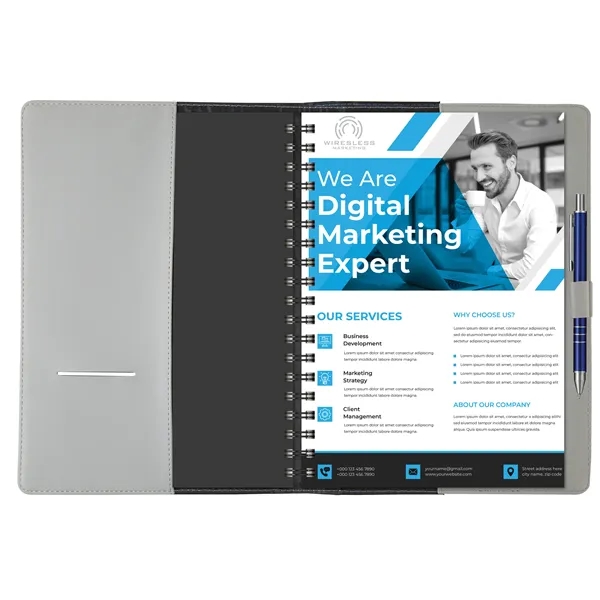 Smooth stitched wraparound covers. Built-in busn card pocket and pen loop,100... from ASI 91340 Journalbooks/Timeplanner Calendars