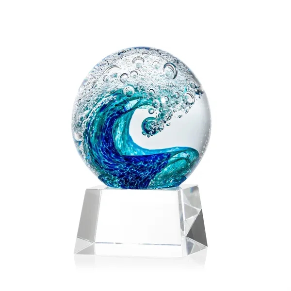 The magnificent Surfside Artglass award features a beautiful crashing blue wave... from ASI 84592 St Regis Group / St Regis