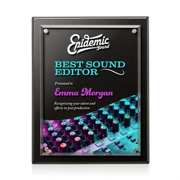 The Classic Caledon VividPrint™ Plaque features beveled Starfire Crystal, mounted and... from ASI 84592 St Regis Group / St Regis