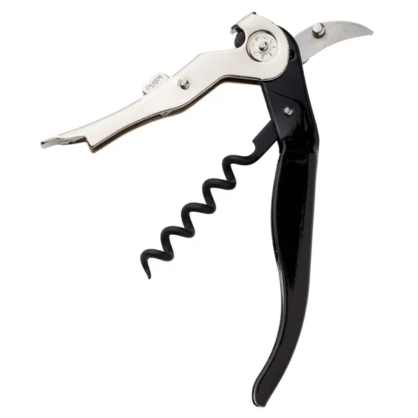 Spring-loaded, waiter's corkscrew that features a hinged first lever.... from ASI 55450 Franmara Inc