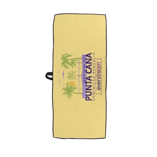 17" x 40" microfiber waffle weave towel that drapes over a... from ASI 91605 Towel Specialties