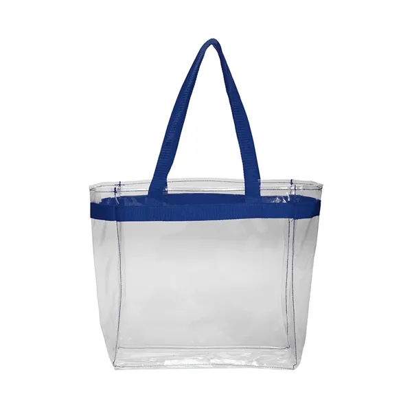 Clear PVC tote bag with color handles plus 1 color silkscreen... from ASI 37218 Athena Promo (tm)