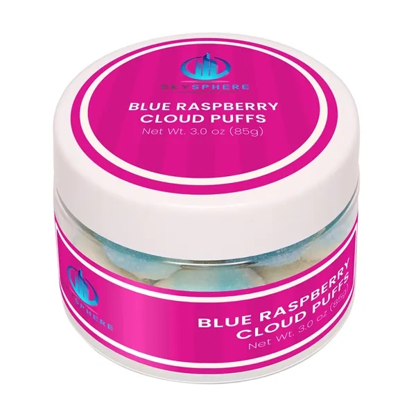 3 oz small jar of blue raspberry-flavored marshmallow gummies.... from ASI 61966 HPG / SugarSpot