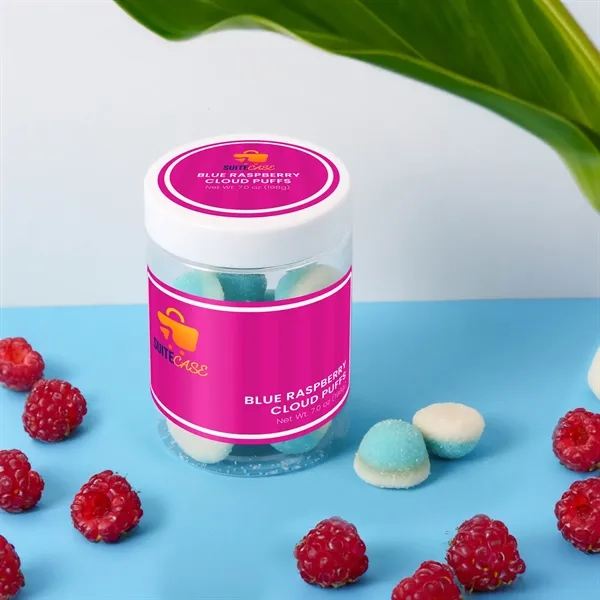 7 oz jar of blue raspberry-flavored marshmallow gummies.... from ASI 61966 HPG / SugarSpot