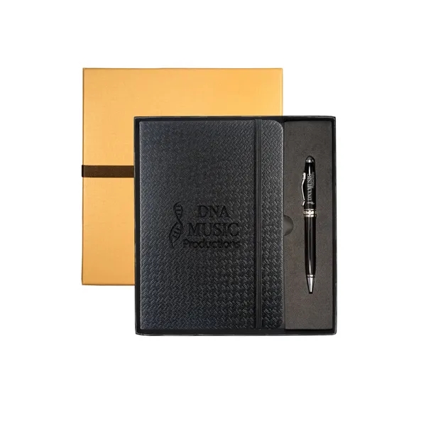 Gift set that includes a journal and twist-action ballpoint pen with... from ASI 79530 Prime Line
