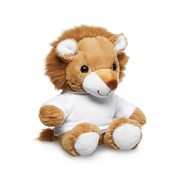 Adorable tan plush lion available in your choice of 9 t-shirt... from ASI 79530 Prime Line