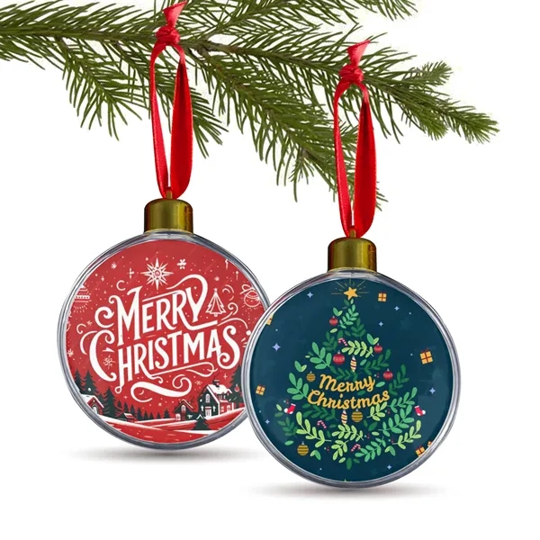 MDF Full Color Clear Round Ornament w/Box... from ASI 41511 Brainchild USA Inc