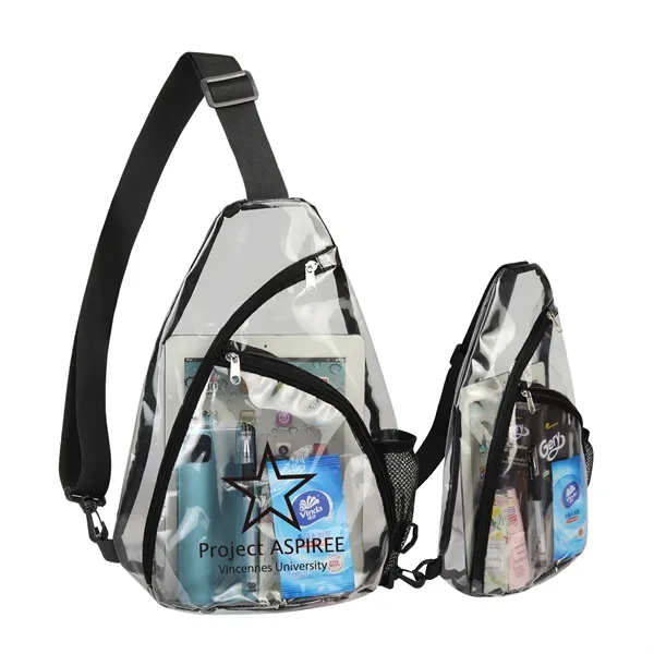 Clear Front Pocket Zipper Mesh Backpack and Main compartment with zippered... from ASI 41511 Brainchild USA Inc / BrainChild Gift Club