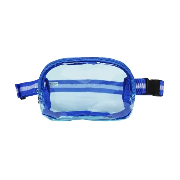 25C Clear Striped Zipper Fanny Pack and Adjustable waist strap... from ASI 41511 Brainchild USA Inc / BrainChild Gift Club