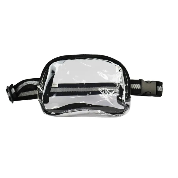 25C Clear Striped Zipper Fanny Pack and Adjustable waist strap... from ASI 41511 Brainchild USA Inc / BrainChild Gift Club