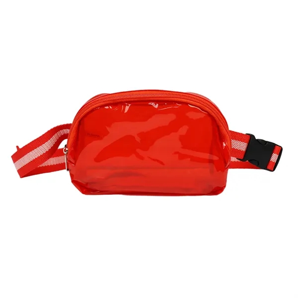 25C Clear Striped Zipper Fanny Pack and Adjustable waist strap... from ASI 41511 Brainchild USA Inc / BrainChild Gift Club