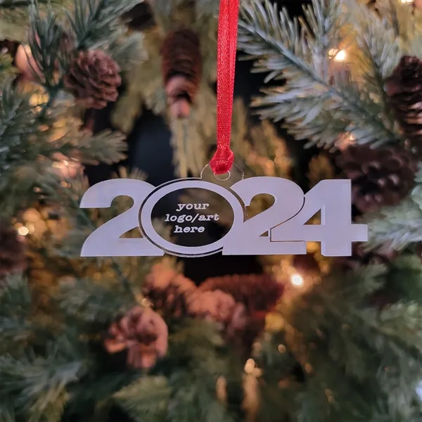 Custom Engraved Acrylic Horizontal 2024 Ornament... from ASI 92531 Unique Custom Products / UCP