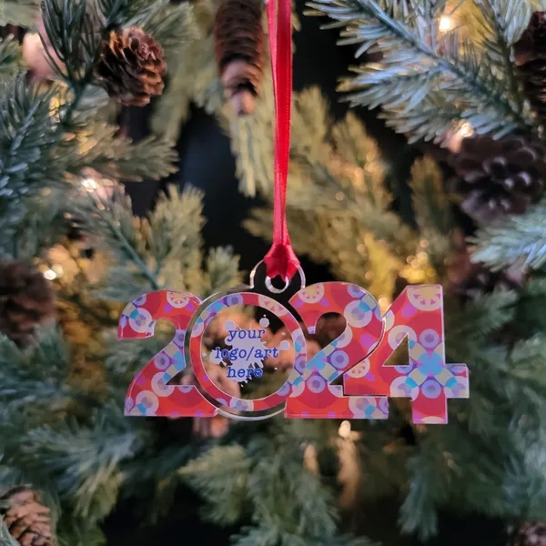 Custom Printed Acrylic Horizontal 2024 Ornament... from ASI 92531 Unique Custom Products / UCP