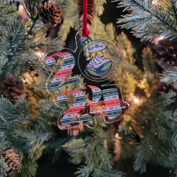 Custom Printed Acrylic Stacked 2024 Ornament... from ASI 92531 Unique Custom Products / UCP