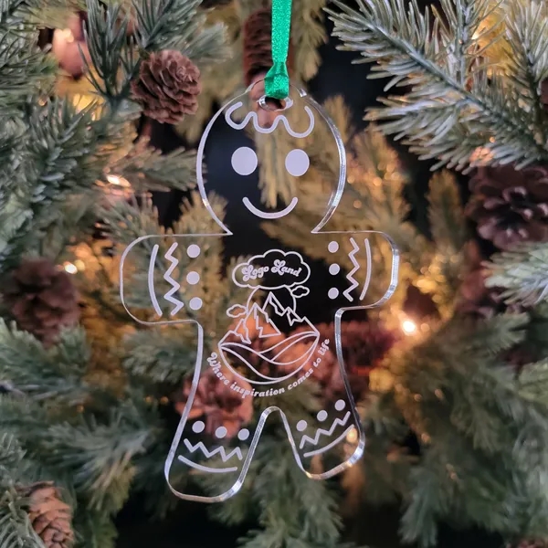 Custom Engraved Acrylic Gingerbread Man Ornament... from ASI 92531 Unique Custom Products / UCP