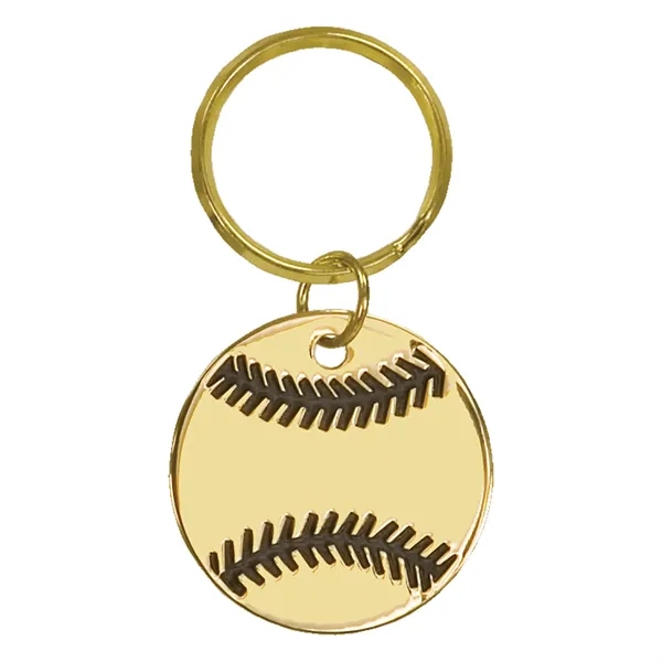 Baseball/Softball Brass Keychain... from ASI 92531 Unique Custom Products / UCP